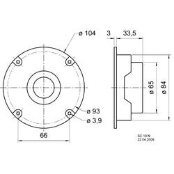 Visaton SC 10 N - 8 Ohm vysokotónová kalota 100 W 8 Ω