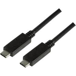 LogiLink USB kabel USB 3.2 Gen1 (USB 3.0 / USB 3.1 Gen1) USB-C ® zástrčka, USB-C ® zástrčka 1.00 m černá CU0129