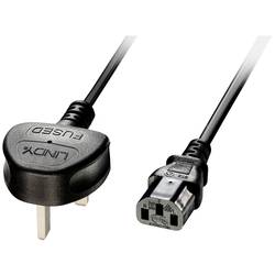 LINDY napájecí kabel [1x UK zástrčka - 1x IEC C13 zásuvka 10 A] 3.00 m černá