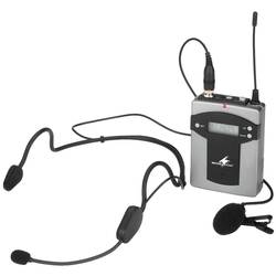 Monacor TXA-800HSE headset řečnický mikrofon Druh přenosu:bezdrátový, bezdrátový kovový kryt, spínač