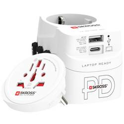 Skross 1.302474 cestovní adaptér Pro Light USB AC45PD World