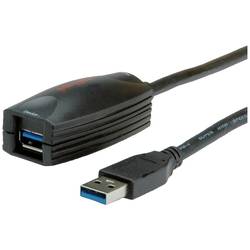 Roline USB kabel USB 3.2 Gen1 (USB 3.0 / USB 3.1 Gen1) USB-A zástrčka, USB-A zásuvka 5.00 m černá 12.04.1096