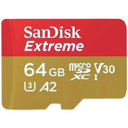 SanDisk Extreme paměťová karta microSDXC 64 GB Class 10 UHS-I nárazuvzdorné, vodotěsné