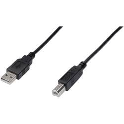 Digitus USB kabel USB 2.0 USB-A zástrčka, USB-B zástrčka 5.00 m černá AK-300105-050-S