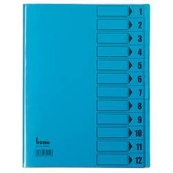 Bene Ordnungsmappe 084800BL organizační desky modrá DIN A4 PVC Počet přihrádek: 12