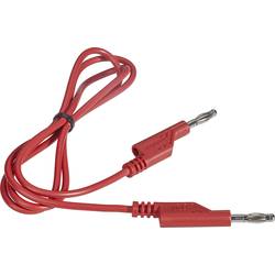 VOLTCRAFT měřicí kabel [lamelová zástrčka 4 mm - lamelová zástrčka 4 mm] 1.00 m, červená, 1 ks