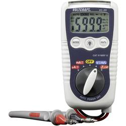VOLTCRAFT VC-20 digitální multimetr, ochrana proti stříkající vodě (IP54), CAT III 1000 V, CAT IV 600 V, Displej (counts): 4000