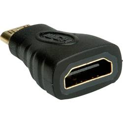 Value 12.99.3152 adaptér [1x mini HDMI zástrčka C - 1x HDMI zásuvka] černá