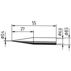 Ersa 842 UD LF pájecí hrot tužkový, prodloužený Velikost hrotů 0.4 mm Obsah 1 ks