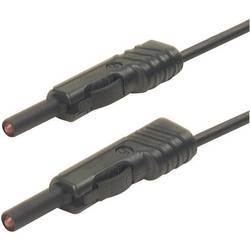 SKS Hirschmann MLB 50/1 V sw měřicí kabel [lamelová zástrčka 4 mm - lamelová zástrčka 4 mm] 0.50 m, černá, 1 ks