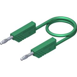 SKS Hirschmann CO MLN 50/2,5 měřicí kabel [lamelová zástrčka 4 mm - lamelová zástrčka 4 mm] 0.50 m, zelená, 1 ks
