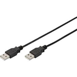 Digitus USB kabel USB 2.0 USB-A zástrčka, USB-A zástrčka 1.00 m černá AK-300101-010-S