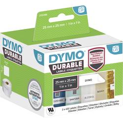DYMO 2112286 etikety v roli 25 x 25 mm polypropylenová fólie bílá 1700 ks trvalé univerzální etikety, Adresní nálepky