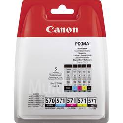 Canon Ink PGI-570, CLI-571 PBKBKCMY originál kombinované balení černá, foto černá, azurová, purppurová, žlutá 0372C004
