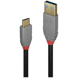 LINDY USB kabel USB 3.2 Gen2 (USB 3.1 Gen2) USB-C ® zástrčka, USB-A zástrčka 1.50 m černá, šedá 36912