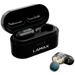 Lamax Duals1 In Ear Headset Bluetooth® stereo černá Indikátor nabití, headset, Nabíjecí pouzdro, regulace hlasitosti, Vypnutí zvuku mikrofonu, monofonní,