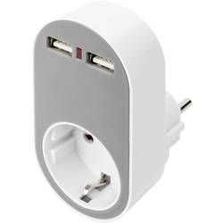 Digitus DA-70617 adaptér vnitřní Výstupní proud (max.) 2400 mA Počet výstupů: 2 x 2x USB A , Schuko provedení