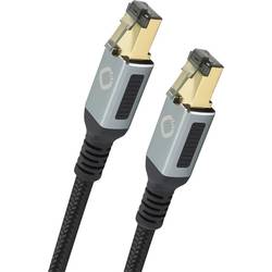 Oehlbach D1C13355 RJ45 síťové kabely, propojovací kabely CAT 8.1 5.00 m černá pozlacené kontakty, třížilový stíněný 1 ks