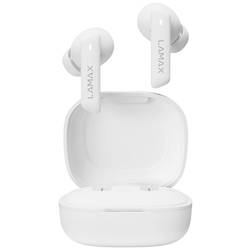 Lamax Clips1 In Ear Headset Bluetooth® stereo bílá Indikátor nabití, headset, Nabíjecí pouzdro, regulace hlasitosti, monofonní, odolné vůči potu, dotykové