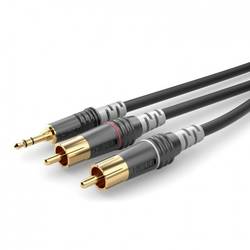 Sommer Cable HBA-3SC2-0600 jack / cinch audio kabel [2x cinch zástrčka - 1x jack zástrčka 3,5 mm] 6.00 m černá
