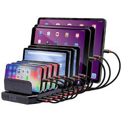 LINDY Ladegerät USB nabíjecí hub 10x USB A vnitřní s australským adaptérem, s adaptérem pro Evropu, s britským adaptérem, s americkým adaptérem