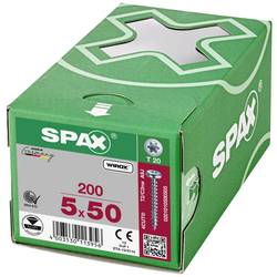 SPAX 0201010500505 R 88093 Ruko m.Spitze/T-STAR šroub do dřeva 5 mm 50 mm T-STAR plus ocel WIROX 200 ks