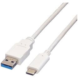 Value USB kabel USB 3.2 Gen1 (USB 3.0 / USB 3.1 Gen1) USB-A zástrčka, USB-C ® zástrčka 0.50 m bílá stíněný 11.99.9010