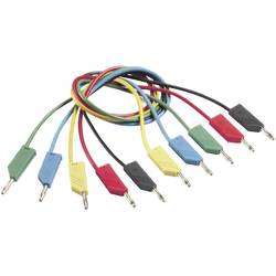 SKS Hirschmann CO MLN 25/1 měřicí kabel [lamelová zástrčka 4 mm - lamelová zástrčka 4 mm] 25.00 cm, zelená, 1 ks