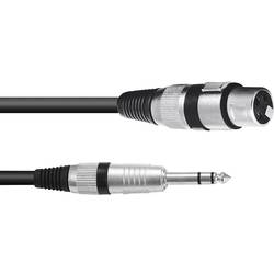 Omnitronic 30225195 XLR kabelový adaptér [1x XLR zástrčka 3pólová - 1x jack zástrčka 6,3 mm (stereo)] 0.90 m černá