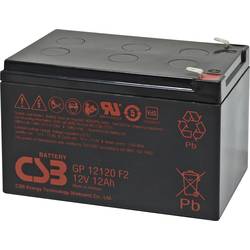 CSB Battery GP 12120 Standby USV GP12120F2 olověný akumulátor 12 V 12 Ah olověný se skelným rounem (š x v x h) 151 x 100 x 98 mm plochý konektor 6,35 mm