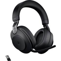 Jabra Evolve 2 85 Sluchátka Over Ear Bluetooth®, kabelová stereo černá Redukce šumu mikrofonu regulace hlasitosti, Indikátor nabití, Vypnutí zvuku mikrofonu