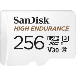 SanDisk High Endurance Monitoring paměťová kartam miniSDXC 256 GB Class 10, UHS-I, UHS-Class 3, v30 Video Speed Class vč. SD adaptéru