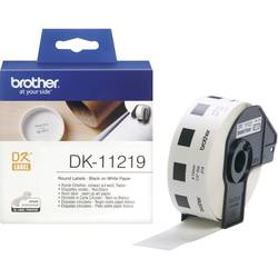 Brother DK-11219 etikety v roli Ø 12 mm papír bílá 1200 ks trvalé DK11219 univerzální etikety