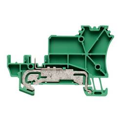 Z-series, Initiator/actuator terminal, PE terminal, Rated cross-section: 1,5 mm², Tension clamp connection, Wemid, Green, Direct mounting ZIA 1.5/3L-PE