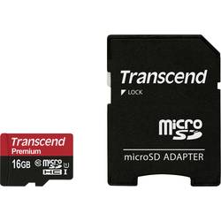 Transcend Premium paměťová karta microSDHC Industrial 16 GB Class 10, UHS-I vč. SD adaptéru