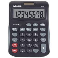 Maul MJ 550 stolní kalkulačka černá Displej (počet míst): 8 na baterii, solární napájení (š x v) 155 mm x 11 mm
