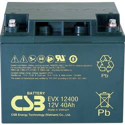 CSB Battery EVX 12400 EVX12400-I1 olověný akumulátor 12 V 40 Ah olověný se skelným rounem (š x v x h) 197 x 170 x 165 mm šroubované M5 odolné proti více