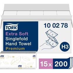 TORK 100278 Zickzack Premium papírové utěrky, skládané (d x š) 23 cm x 22.6 cm vysoce bílá 3000 ks