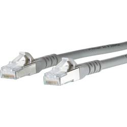 Metz Connect 1308451533-E RJ45 síťové kabely, propojovací kabely CAT 6A S/FTP 1.50 m šedá s ochranou 1 ks