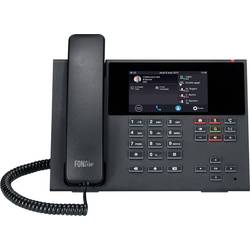 Auerswald COMfortel D-400 šňůrový telefon, VoIP záznamník, handsfree, PoE, konektor na sluchátka dotykový barevný displej černá