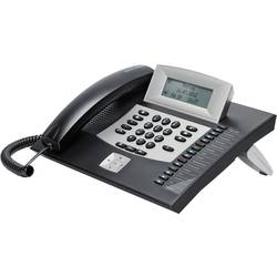 Auerswald COMfortel 1600 systémový telefon, ISDN konektor na sluchátka, handsfree, dotykový displej podsvícený displej černá, stříbrná