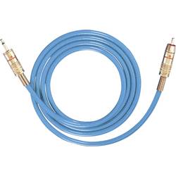 cinch / jack audio kabel [1x cinch zástrčka - 1x jack zástrčka 3,5 mm] 5.00 m modrá pozlacené kontakty Oehlbach NF 113