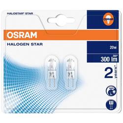 OSRAM halogenová žárovka Energetická třída (EEK2021): G (A - G) G4 33 mm 12 V 20 W teplá bílá pinová objímka stmívatelná 2 ks