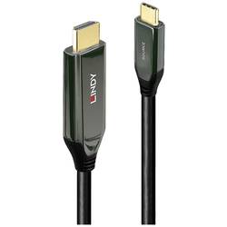 LINDY USB-C® kabelový adaptér USB-C ® zástrčka, Zástrčka HDMI-A 1.00 m černá 43367 HDMI kabel