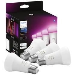 Philips Lighting Hue sada 4 LED žárovek 871951432840200 Energetická třída (EEK2021): F (A - G) Hue White & Col. Amb. E27 Viererpack 4x570lm 60W E27 9 W teplá