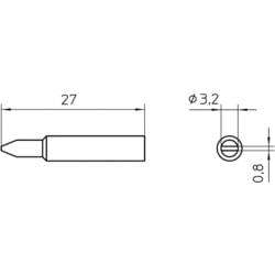 Weller XNT C pájecí hrot dlátový Velikost hrotů 3.2 mm Délka hrotů 27 mm Obsah 1 ks