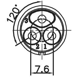Lutronic 0252 03 kulatý konektor DIN, 1 ks