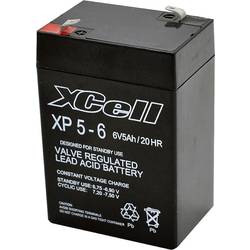 XCell XP 5 - 6 XCEXP56 olověný akumulátor 6 V 5 Ah olověný se skelným rounem (š x v x h) 70 x 107 x 47 mm plochý konektor 4,8 mm bezúdržbové