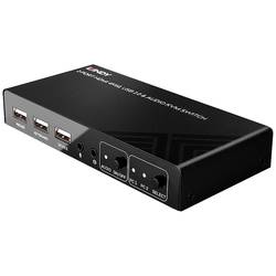LINDY 2 Port KVM Switch HDMI 4K60, USB 2.0 & Audio 2 porty přepínač KVM HDMI 4096 x 2160 Pixel