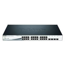 D-Link DGS-1210-28P/E síťový switch RJ45/SFP, 24 + 4 porty, 56 GBit/s, funkce PoE